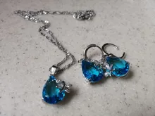 Conjunto de joyas de gota de agua para mujer, colgante de plata de ley 925 con forma de libélula, pendiente de circonia cúbica AAA, gran promoción