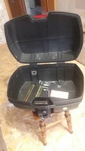 Caja de equipaje para motocicleta, estuche superior con 2 llaves, equipaje de Scooter multifuncional, para almacenamiento de equipaje, 45L
