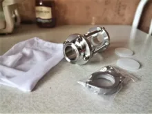 304-Stainless-Steel Fitting Tri-Clamp Sight Glass Homebrew Diopter Clover OD 38mm-Pipe