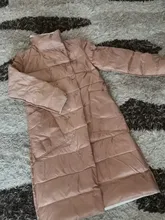 FTLZZ-Chaqueta larga de plumón de pato de doble cara para mujer, Parkas cálidas con doble botonadura, prendas de vestir para nieve, Invierno 90%