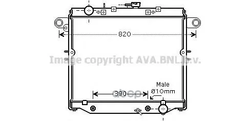 Радиатор Системы Охлаждения Toyota: Land Cruiser 100(_j10_) 4.2 Td(Hdj100_) 98- Ava арт. TO2378