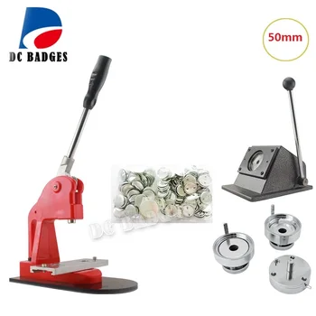 

New 50mm Badge Press Machine + 50mm Metal Circle Cutter + 500sets 50mm Badge material