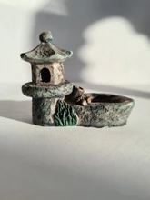 Miniature Fairy Figurine Pool-Tower Statue Garden-Decoration-Accessories Resin Craft