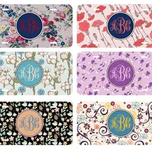 Заказанное кольцо номерного знака цветы Цветочная Милая узор монограмма тег