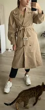 BGTEEVER-gabardina larga de Invierno para mujer, gabardina con cuello vuelto, elegante con doble botonadura y fajas, cortavientos femenino de gran tamaño, 2020
