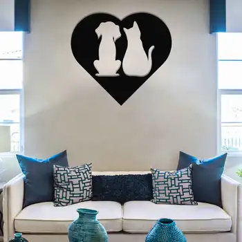 

Metal Wall Art Cat Kopek Heart Metal Table 64x70 cm Interior Decoration Home Decor