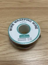 One Roll 8 Colors 30AWG Wire Wrapping Wire, Tinned Copper Solid, PVC insulation