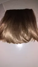 Leeons-postizo corto de pelo sintético para mujer, postizo resistente al calor, con flequillo, corto Natural, pinzas para el pelo, color negro