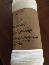 Kangobaby-faja de muselina blanca para bebé, 100% de algodón, Manta para fotografía, recuerdo, accesorios de colcha para recién nacido