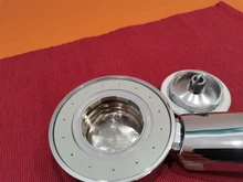 Cabezal de ducha de doble cara, regadera de doble función, ahorro de agua, redondo, ABS, cromado, de mano de alta presión