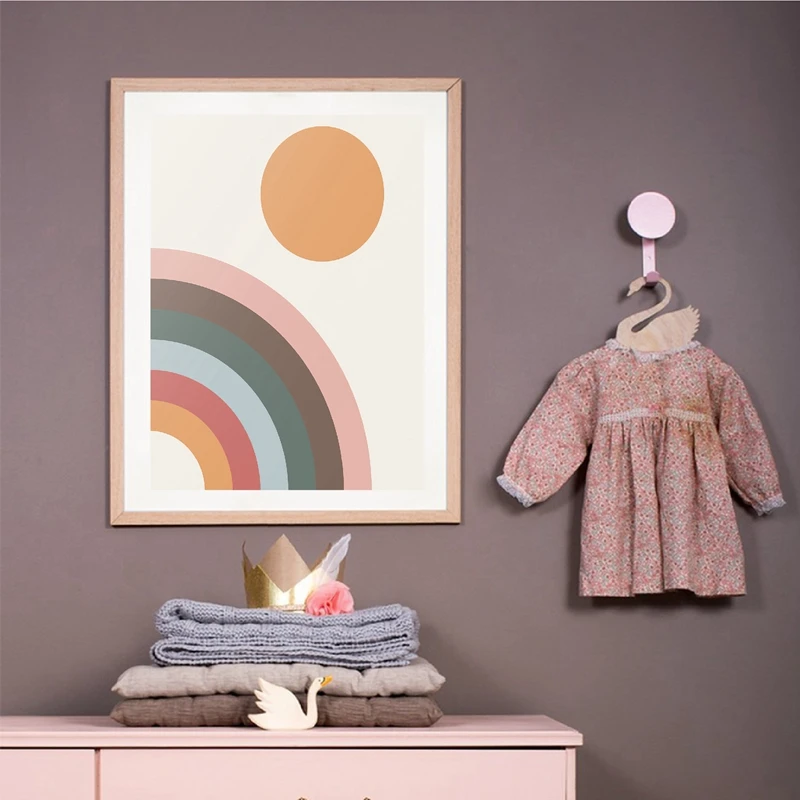 Mid Century Modern Rainbow Art Print