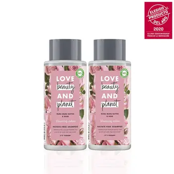 

LOVE BEAUTY AND PLANET Set 2 shampoos for dry hair with shea butter Muru Muru AND pink vegan, package 100% recyclable