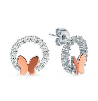 

Silver earrings with cubic zirconia sunlight sample 925