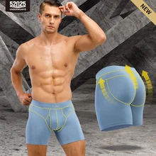 52025 Men Underwear Long Boxers Cotton Modal Soft Comfortable Push-up Boxers Men's Boxerbriefs Men Underwear Sexy Long Boxers