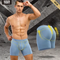 52025 Men Underwear Long Boxers Cotton Modal Soft Comfortable Push-up Boxers Men's Boxerbriefs Men Underwear Sexy Long Boxers