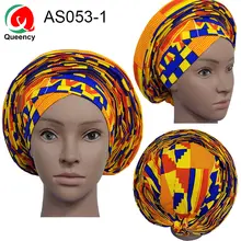 AS053 Быстрая мягкий качественный Анкара головной убор африканские женщины уже сделали Авто геле для свадьбы, вечерние