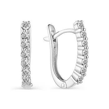 

Gold 585 sterling silver earrings with stones: Diamond
