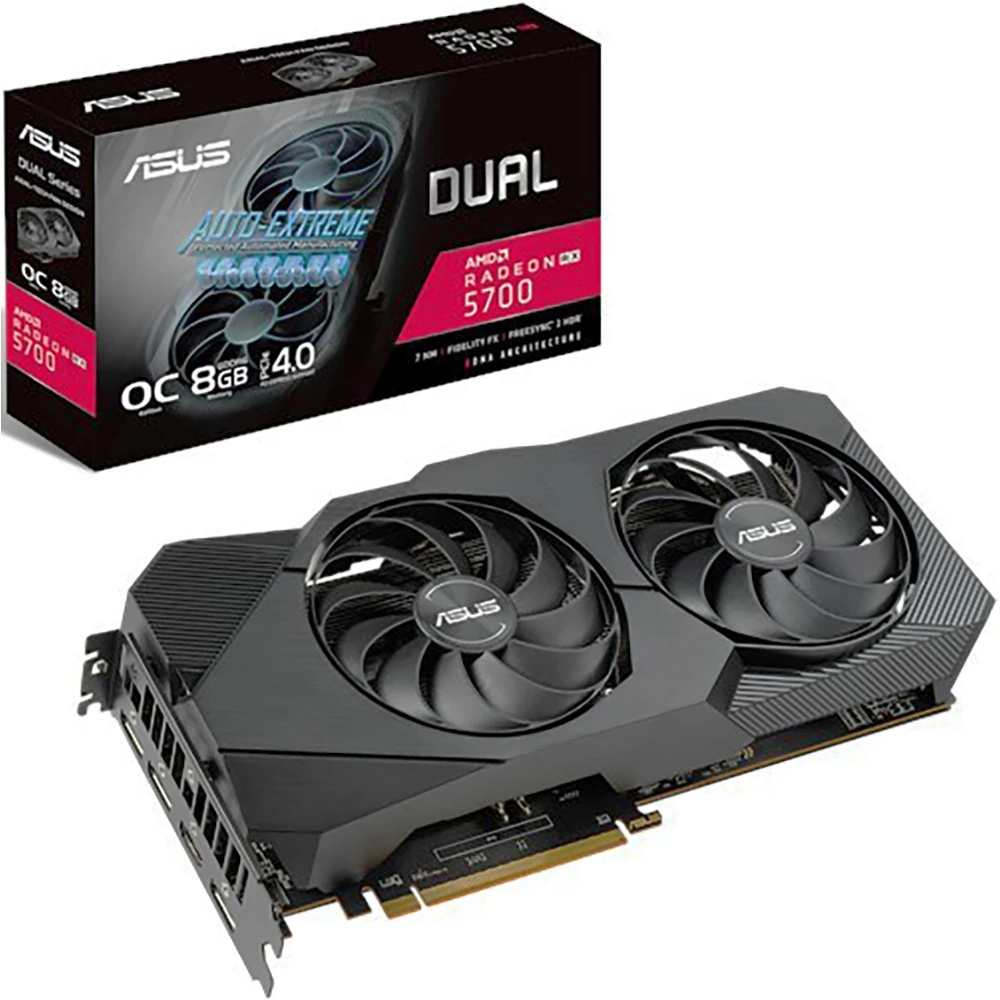 Видеокарта ASUS Strix AMD Radeon RX 5700 1750MHz 8192MB 14000MHz 256 bit RTL [DUAL-RX5700-O8G-EVO]