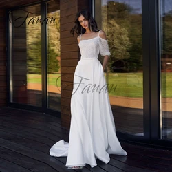 Square Collar See-Through Backless Wedding Dresses A-Line Lace Spaghetti Straps Bridal Gown vestidos de novia robe de mariée