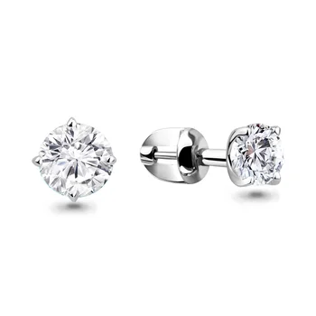 

Aquamarine studs with cubic zirconia, 925 sterling silver