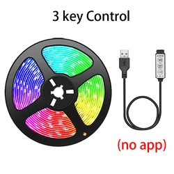 Dynamic RGB LED Strip with Bluetooth App Control for Vibrant Room Illumination (3 Key Control)