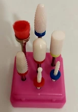 Juego de brocas de cerámica de carburo de diamante para uñas, fresas para máquina de manicura, cortaúñas, accesorios para uñas, 7 Uds.
