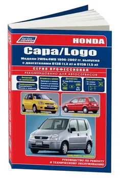 

Repair Manual, user manual for Honda Capa/logo. Model 1996 to 2002 year. ISBN: 978-5-88850-417-8
