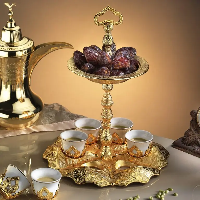 Турецкие кофейные кружки Golden mgirrra набор с сервировочным подносом|Чашки и