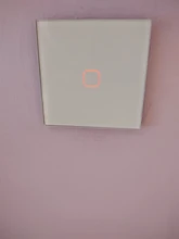 Minitiger-Panel de cristal de lujo, Interruptor táctil de pared estándar europeo, 1 entrada, 1 vía