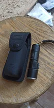 Molle-funda táctica para linterna, funda portátil para exteriores, caza, senderismo, LED, funda para antorcha