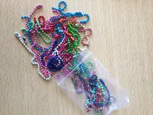 Cadena de cuentas de bolas DIY, colores variados, 12CM, fabricación de llaves, muñecas, etiquetas de mano, suministros de conectores para componentes de joyería, 20 colores