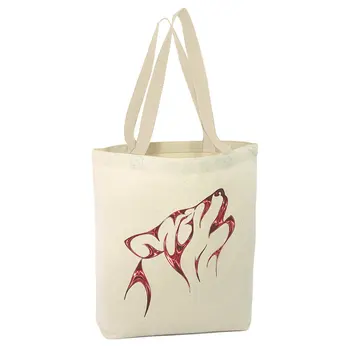 

Angemiel Bag Red Tribal Wolf Shopping Beach Tote Bag
