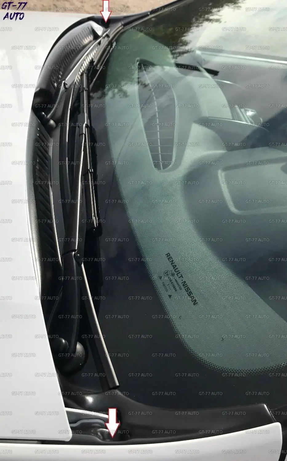Защитная накладка в проем стеклоочистителей для Renault Duster 2010- жабо защитное литье внешний материал ABS пластик Стайлинг тюнинг