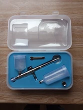 Pistola de PULVERIZACIÓN de 40CC, aerógrafo de alimentación por gravedad con doble acción, para pastel, tatuaje, pistola de pintura, aerógrafo, herramienta para uñas de 0,3mm, 20cc
