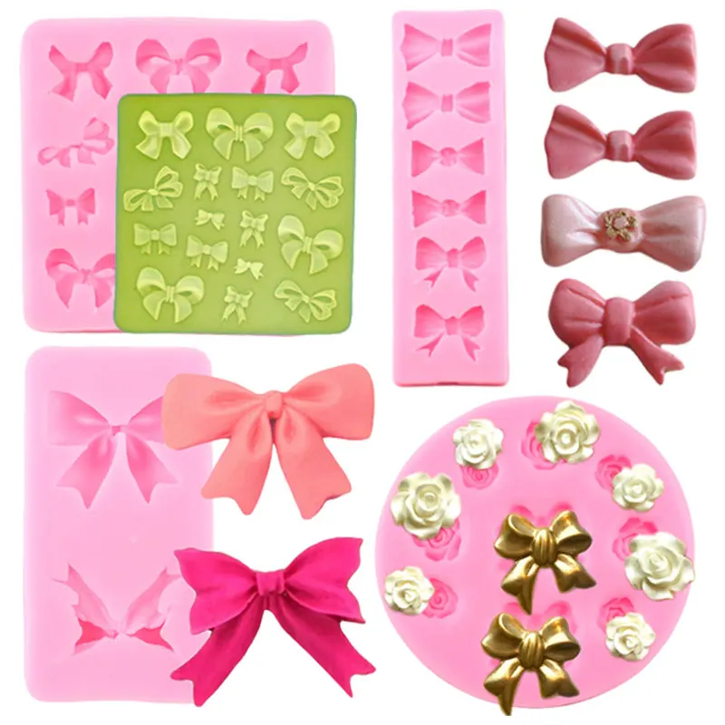 Diy Bow Ties Silicone Mold Candy Clay Mould Chocolate Gumpaste Moulds