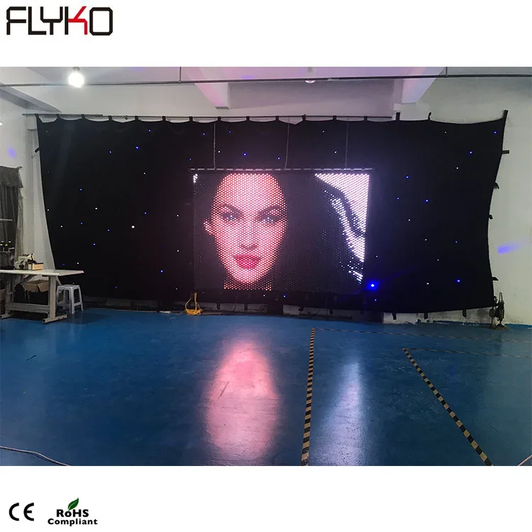 Free shipping professional DJ stage equipment led curtain P35MM 2X3M+ Star curtain 3x7m Bw - Цвет: P35mm 2X3M and 3X7M