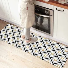 Else черный желтый скандинавские плитки линии 3d принт нескользящие микрофибры Кухня Счетчик современные декоративные моющиеся области коврик