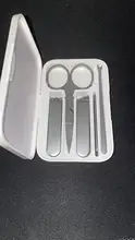 XIAOMI Mijia-Juego de manicura y pedicura portátil, 5 uds., con absorción magnética, cortauñas de acero inoxidable