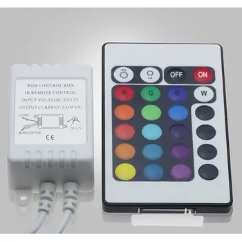 

RGB LED strip controller, IR remote Control Dimmer 24 buttons