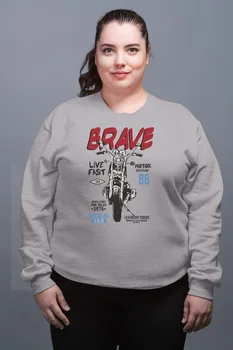 

Angemiel Wear Brave Motorcycle Gray Female Sweatshirt