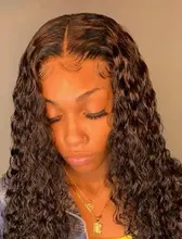 Peluca Frontal de encaje con ondas al agua, cabello humano Sdamey 13 × 360 × 6, encaje rizado profundo, Frontal, brasileña, 28, 30, 40 pulgadas, 4x4, cierre, 4/13