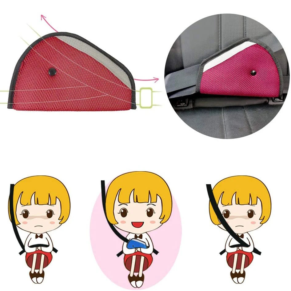 Kids Car Safe Fit Seat Belt Adjuster Baby Safety Triangle Sturdy Device Protection Positioner Carriages Intimate Accessories seat belt adjuster seat belt positioner