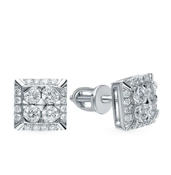 

Gold earrings with diamonds sunlight sample 585