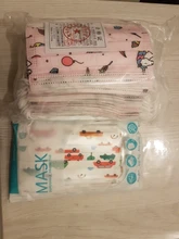 Mascarilla desechable con dibujos animados para niños, 3 capas, transpirable, no tejida, gruesa y cálida, con elásticos, 50 Uds.