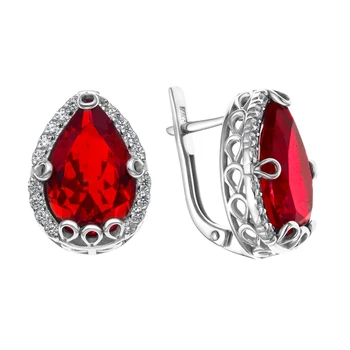 

Earrings made of silver with quartz Sint. And cubic zirconia