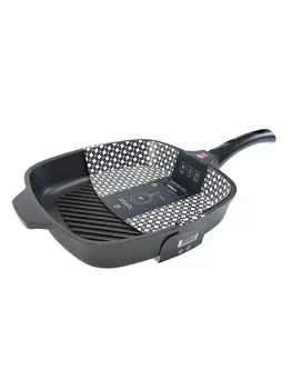 

Square frying pan-grill, Neva metal tableware, titanium II