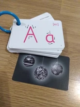 Tarjeta Flash en inglés de 26 letras, tablero de letras del alfabeto escrito a mano con hebilla Montessori, juguetes educativos para niños que aprenden inglés