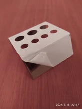 Soporte contenedor de 7 agujeros, accesorios de pigmento de tatuaje, suministros de acero inoxidable, vaso de vidrio, soporte para maquillaje permanente