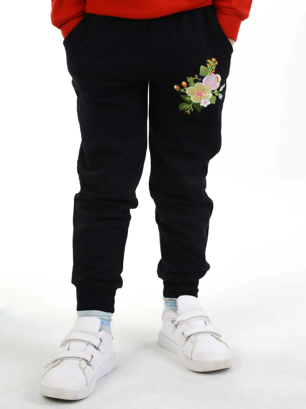 019-1548-042 Koyu Lacivert Mevsimlik Kız Çocuk Eşofman Altı (1)