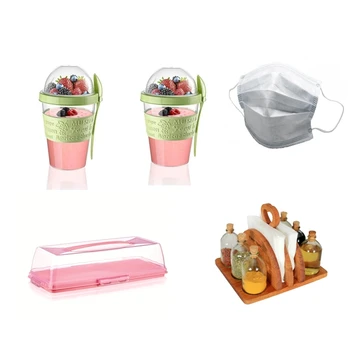 

5 Piece Kitchen Set Cake Dome Spice Yoghurt Ice Cream Container